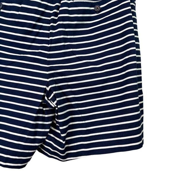 Talbots Women's Nautical Coastal Navy Striped Button Detail Sailor Short Size 14 - Picture 7 of 12
